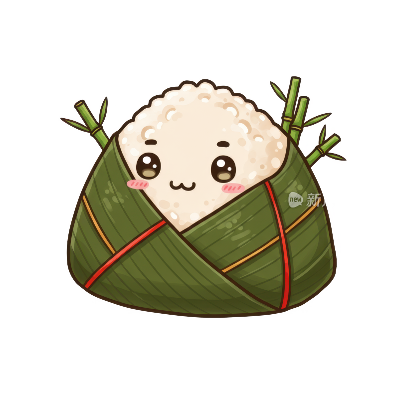 可爱的端午节卡通粽子免扣元素