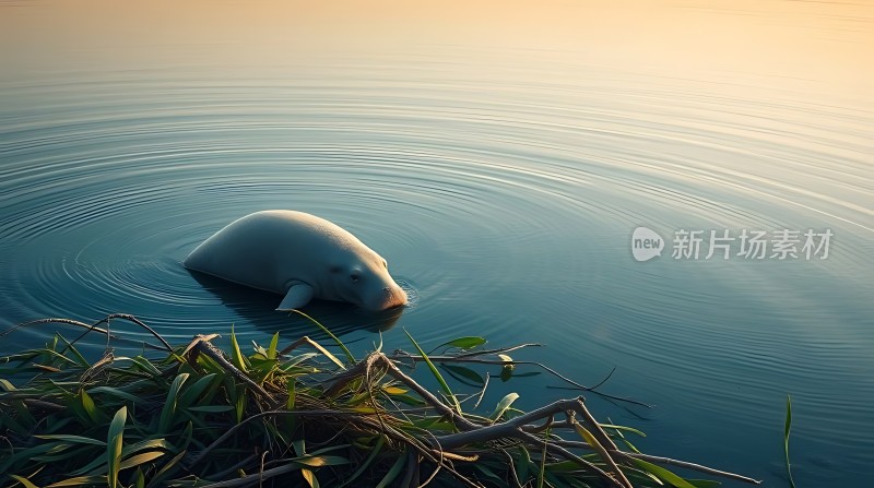 海牛出没宁静水域中的神秘生物