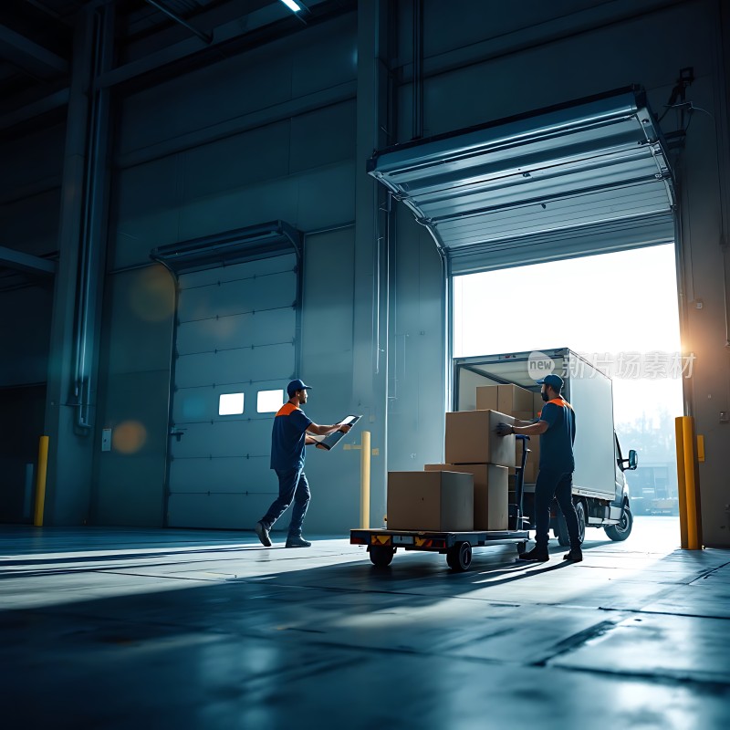 仓库搬运工忙碌的身影