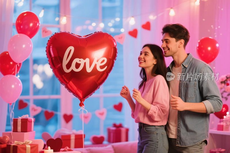 情侣爱心浪漫场景