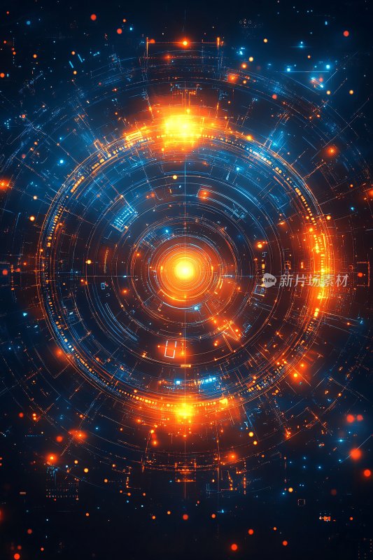 科技感环形光效背景图