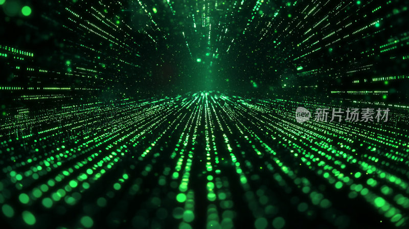 黑客帝国绿色数字数据矩阵背景