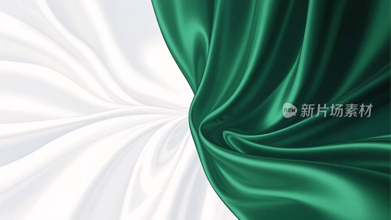 绿白双色绸缎背景图