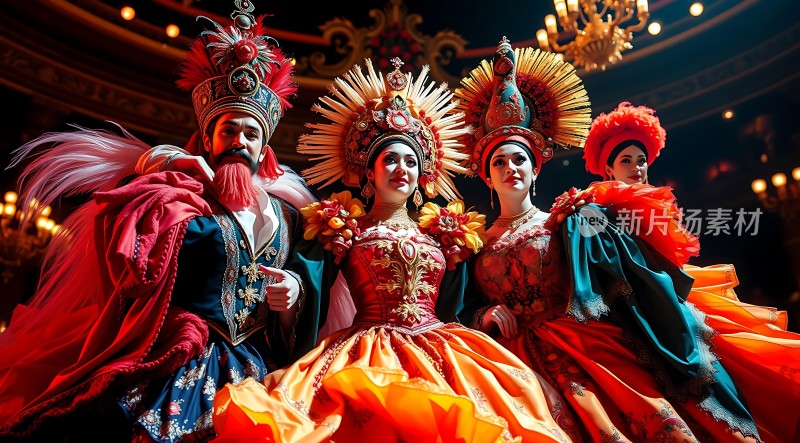 华丽服饰下的神秘舞者