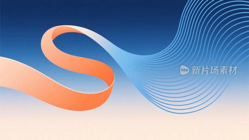 渐变线条插画背景