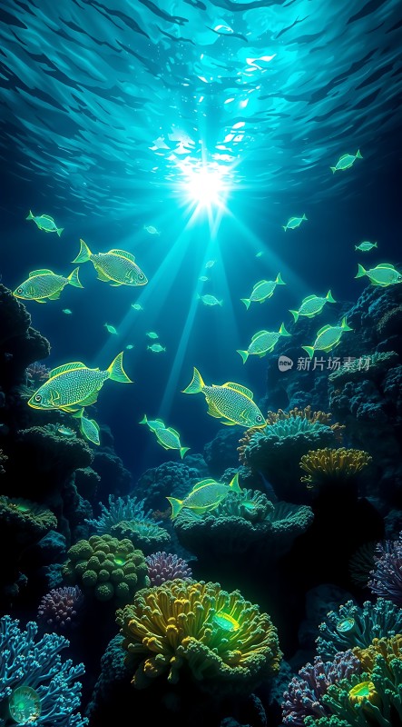阳光下的海底世界