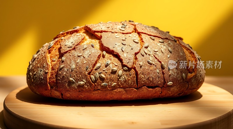 阳光下的全麦面包