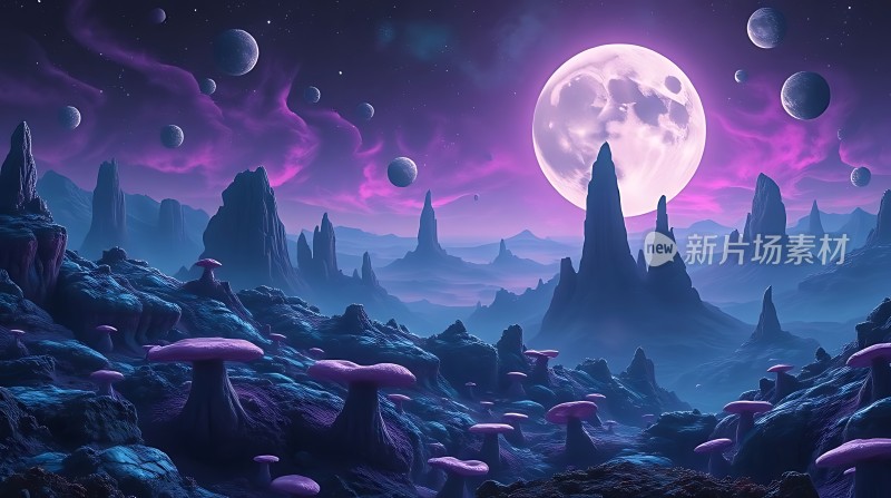 紫色星球奇景