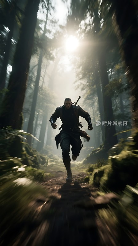森林中的奔跑者