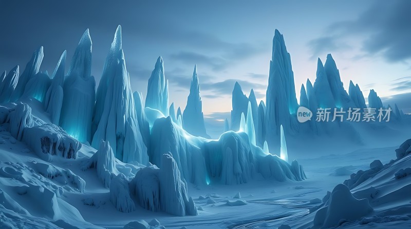 冰封仙境神秘雪原