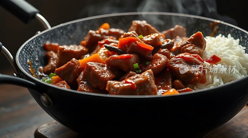 香辣牛肉盖浇饭