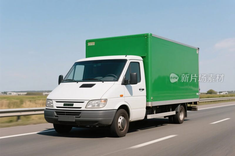 公路上的厢式货车