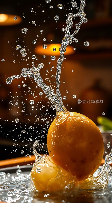 橙子入水晶莹剔透