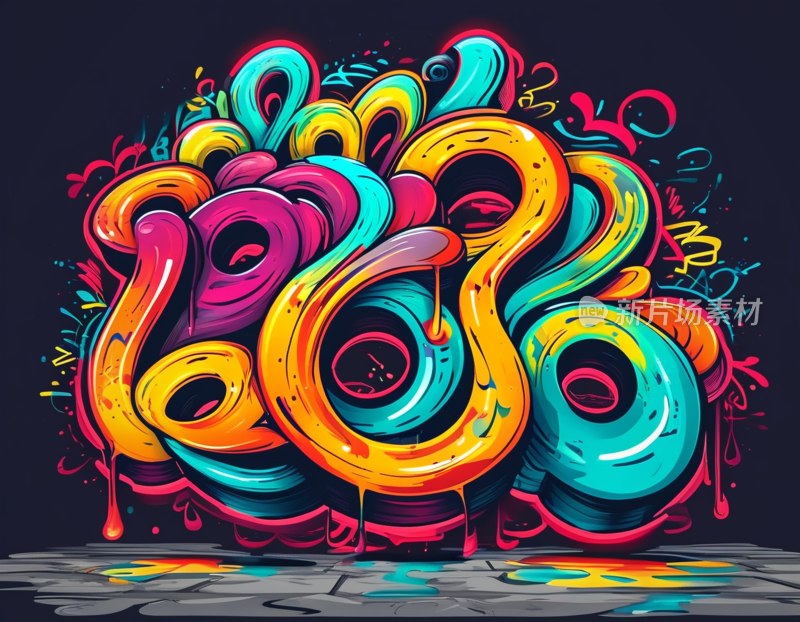 街头涂鸦艺术融合