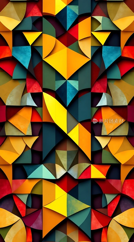 多彩几何艺术图案