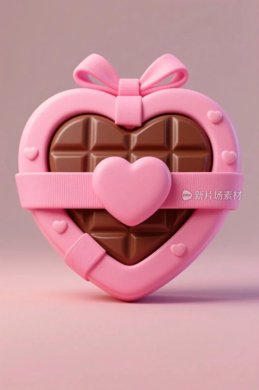爱心巧克力礼盒插画