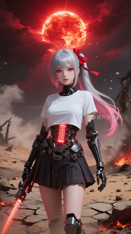 机械少女战火中