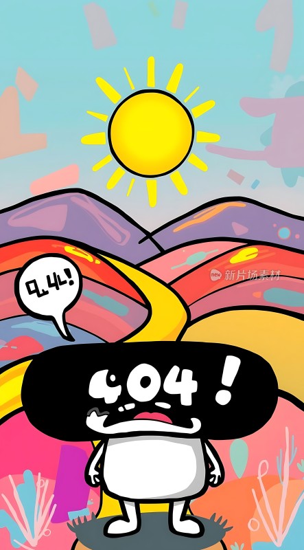 404错误页面卡通形象