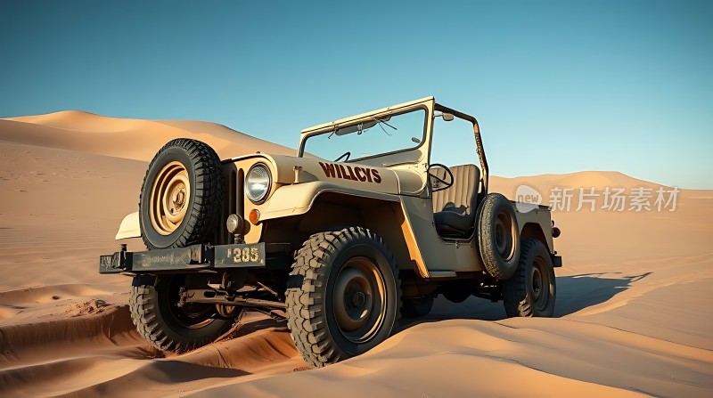 沙漠探险威利斯吉普车勇闯沙丘