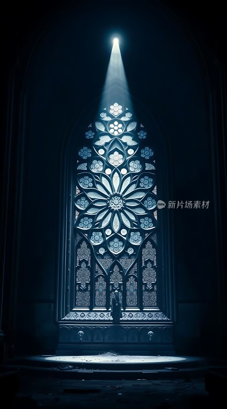 光之窗下的神秘身影