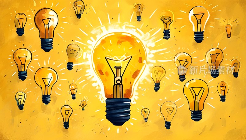创意灵感灯泡