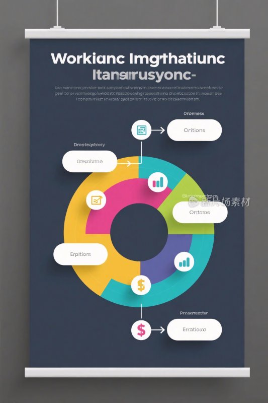 环形信息图表海报