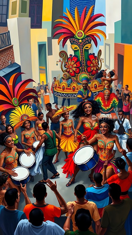 狂欢节上的欢乐庆典