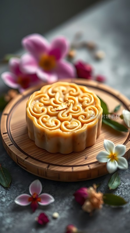 传统月饼花好月圆