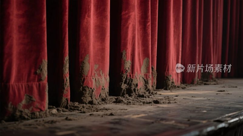 旧剧院舞台幕布