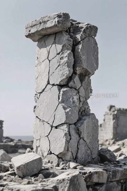 古代遗迹石柱遗址