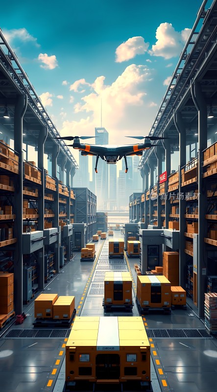 智能物流中心无人机与机器人协同作业