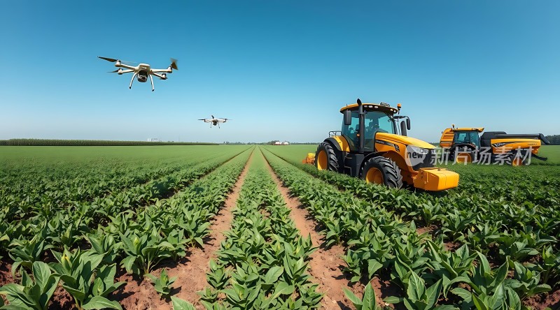 科技助力农业发展无人机与拖拉机协同作业
