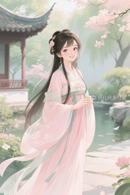 古风女子古韵插画