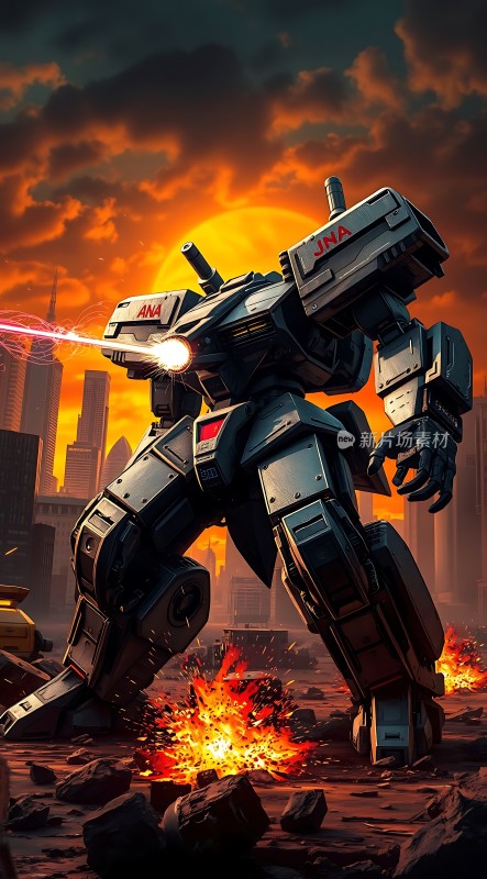 机械战士战火中的守护者
