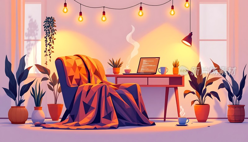 温馨角落舒适阅读时光