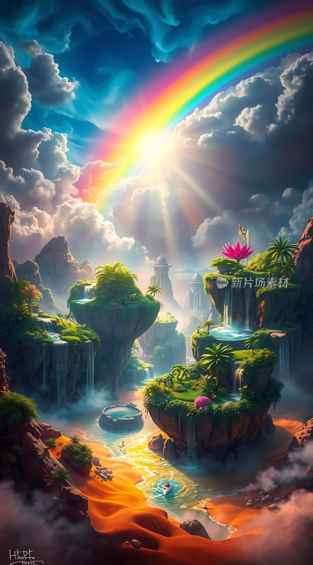 彩虹下的梦幻岛屿