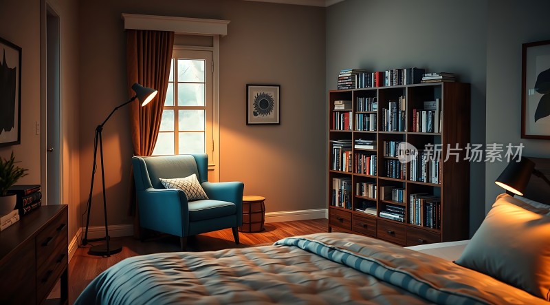 温馨卧室舒适阅读时光