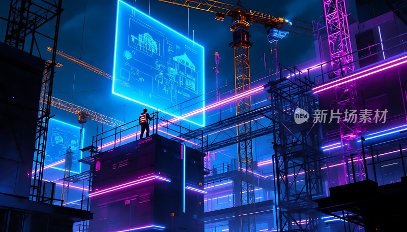 未来城市建筑工地