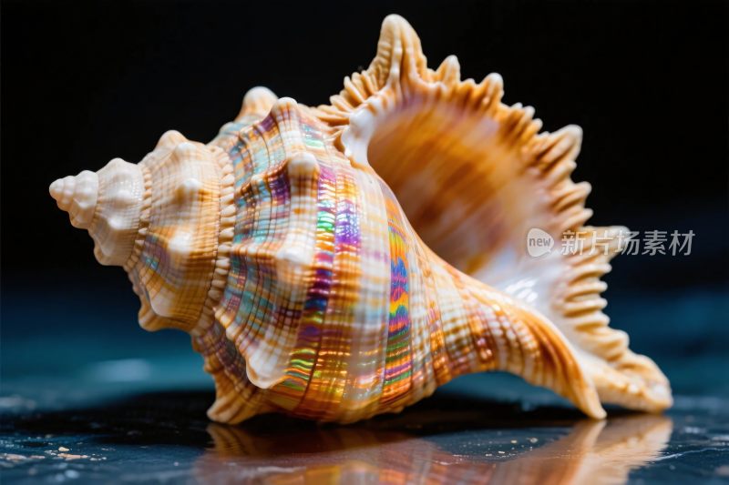 彩羽海螺特写图