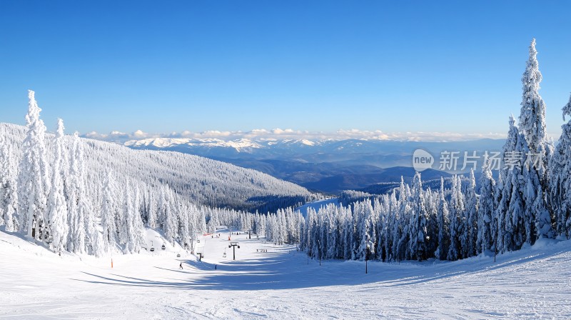 滑雪场全景