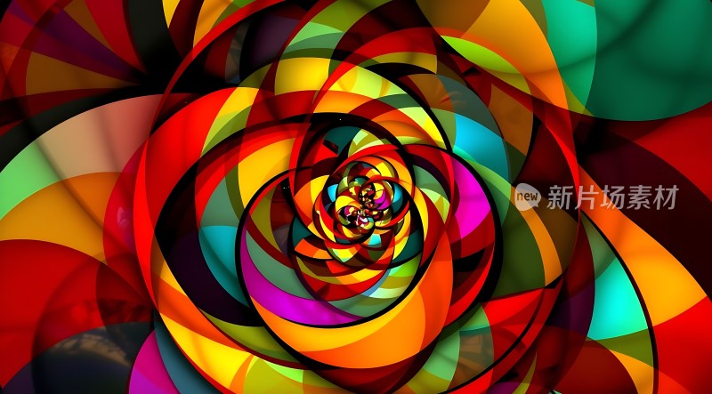 色彩漩涡视觉盛宴