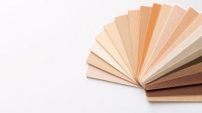 扇形排列的多样木色板材 扇形排列的多样木色板材