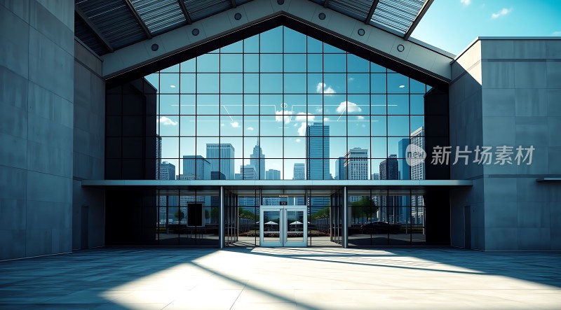 现代建筑玻璃幕墙城市景观