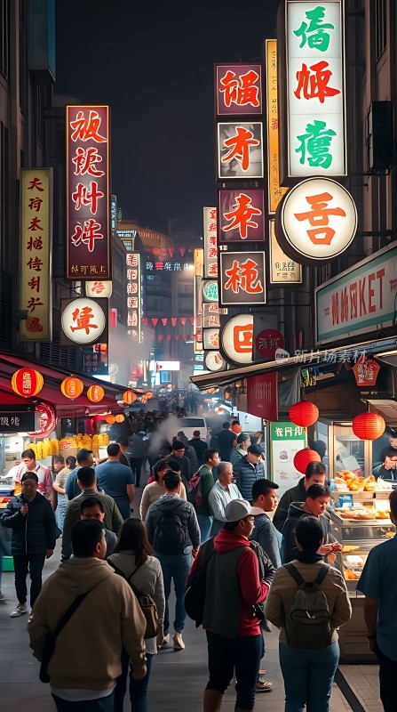 繁华夜市热闹非凡