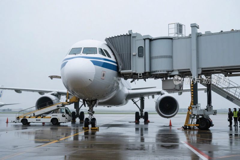 机场登机桥与飞机