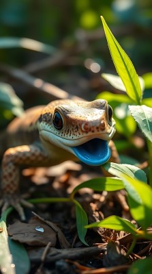 阳光下的青蛙探出头 阳光下的青蛙探出头