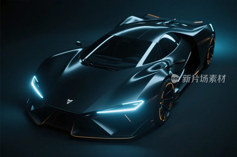 未来感科幻跑车插画