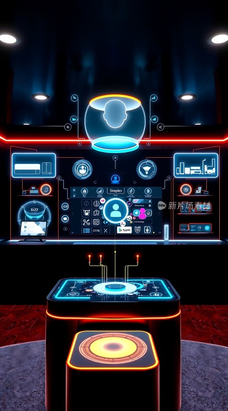 未来科技控制台智能操作界面