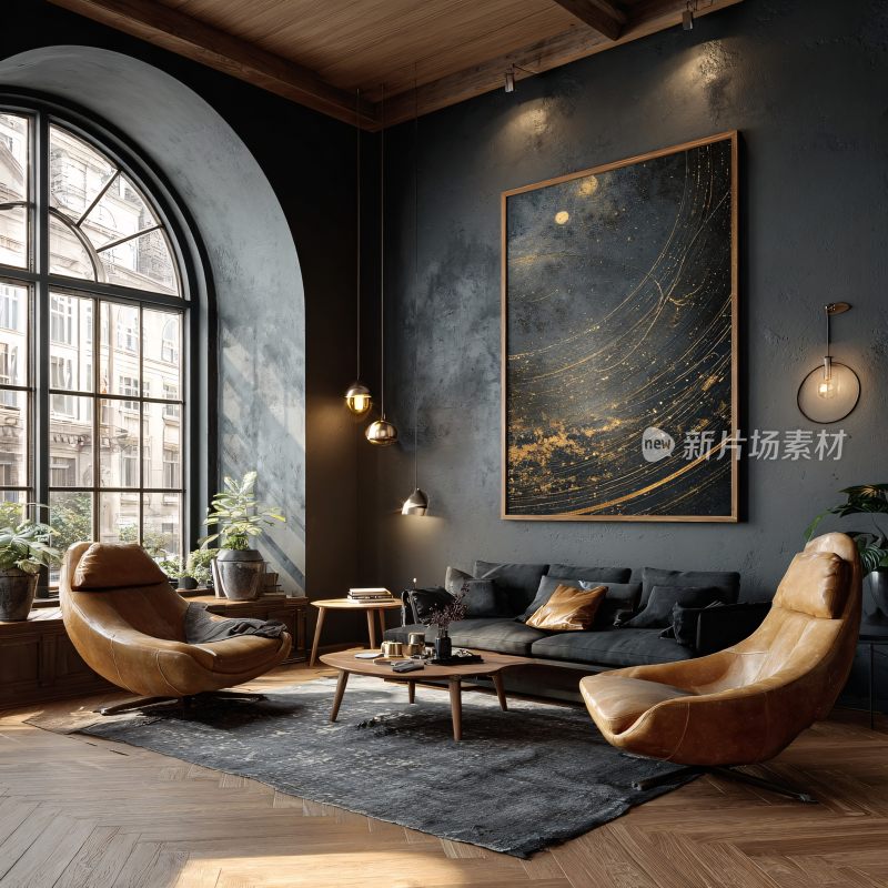 现代风格舒适客厅室内场景