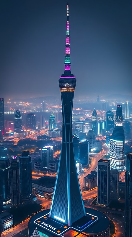 东方明珠塔夜景